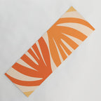 Maldives Abstract Botanical Pattern in Tangerine Orange Tones Yoga Mat Gallery Image 1