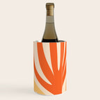 Maldives Abstract Botanical Pattern in Tangerine Orange Tones Wine Chiller Gallery Image 2