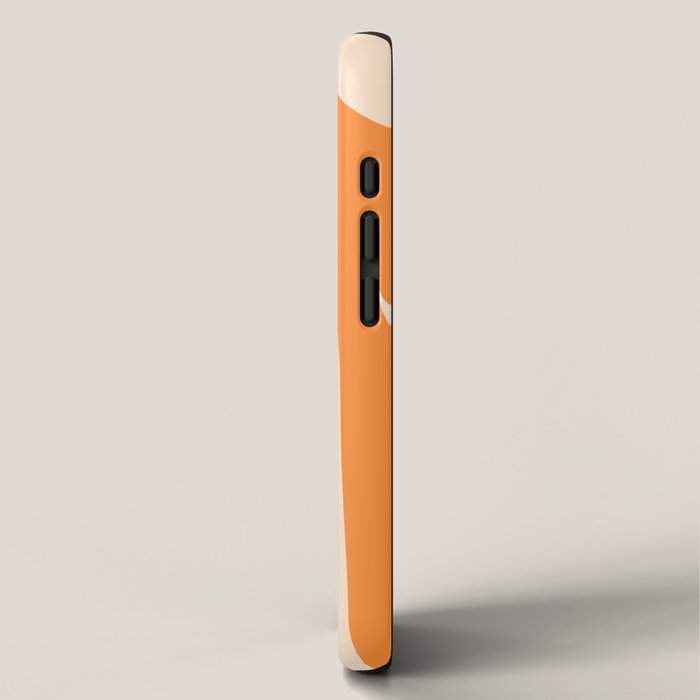 Maldives Abstract Botanical Pattern in Tangerine Orange Tones iPhone Case Gallery Image 2