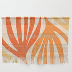 Maldives Abstract Botanical Pattern in Tangerine Orange Tones Wall Hanging Gallery Image 1