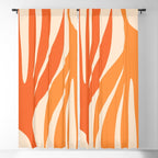 Maldives Abstract Botanical Pattern in Tangerine Orange Tones Window Curtain Gallery Image 5
