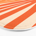 Maldives Abstract Botanical Pattern in Tangerine Orange Tones Bath Mat Gallery Image 3