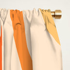 Maldives Abstract Botanical Pattern in Tangerine Orange Tones Window Curtain Gallery Image 2