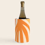 Maldives Abstract Botanical Pattern in Tangerine Orange Tones Wine Chiller Gallery Image 3
