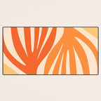Maldives Abstract Botanical Pattern in Tangerine Orange Tones Desk Mat Gallery Image 3