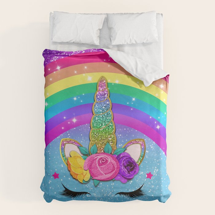 Rainbow Sparkle Unicorn Duvet Cover Gallery Image 6