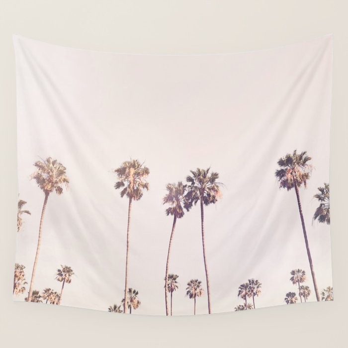 Sunny Cali Palm Trees Wall Tapestry Gallery Image 4