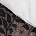 Mysterious Garden - black, gray, orange, and purple Comforter Gallery Image 4