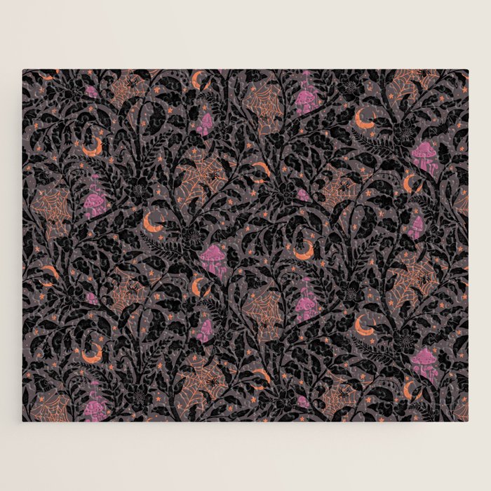 Mysterious Garden - black, gray, orange, and purple Jigsaw Puzzle Gallery Image 1