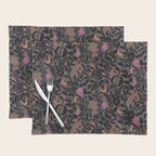 Mysterious Garden - black, gray, orange, and purple Placemat Gallery Image 1