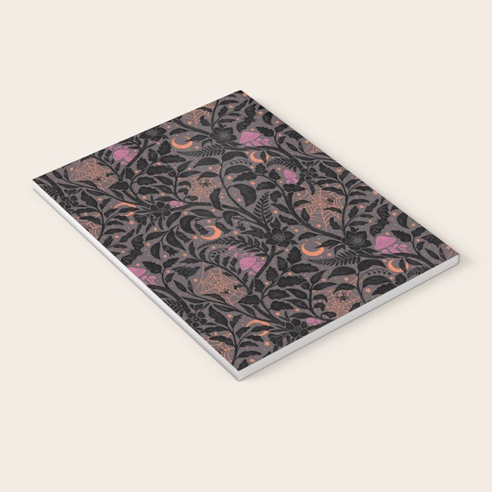 Mysterious Garden - black, gray, orange, and purple Notebook Gallery Image 3