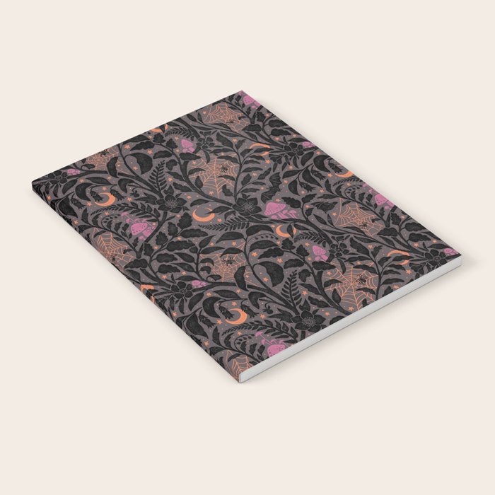 Mysterious Garden - black, gray, orange, and purple Notebook Gallery Image 2