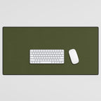 Solid Olive Green Desk Mat Gallery Image 1