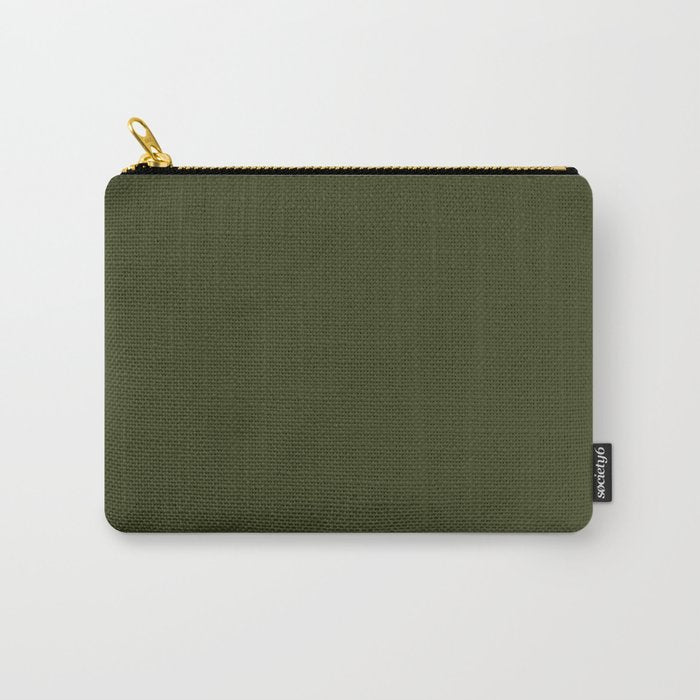 Solid Olive Green Carry All Pouch Gallery Image 1