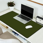 Solid Olive Green Desk Mat Gallery Image 2