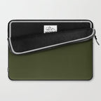Solid Olive Green Laptop Sleeve Gallery Image 2