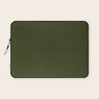 Solid Olive Green Laptop Sleeve Gallery Image 1
