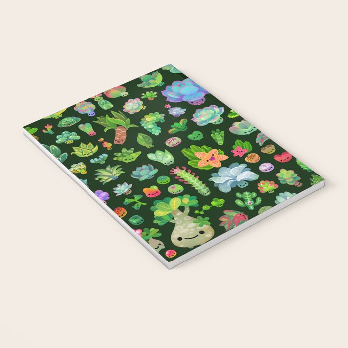 Baby succulents - mix (dark) Notebook Gallery Image 3