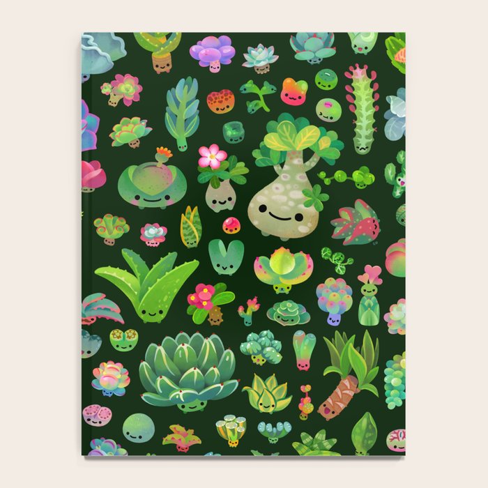 Baby succulents - mix (dark) Notebook Gallery Image 4