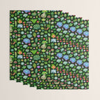 Baby succulents - mix (dark) Wrapping Paper Gallery Image 3
