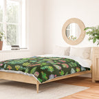 Baby succulents - mix (dark) Duvet Cover Gallery Image 2