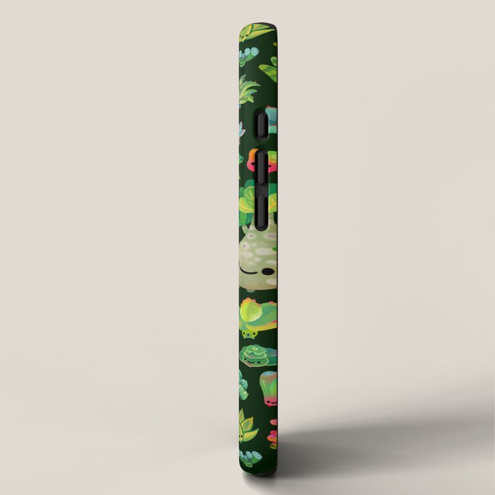 Baby succulents - mix (dark) iPhone Case Gallery Image 2