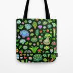 Baby succulents - mix (dark) Tote Bag Gallery Image 1