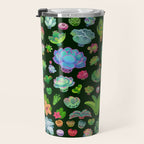 Baby succulents - mix (dark) Travel Mug Gallery Image 3