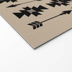 Southwestern Arrow Pattern 232 Black and Beige Welcome Mat Gallery Image 2