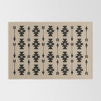 Southwestern Arrow Pattern 232 Black and Beige Rug Gallery Image 2