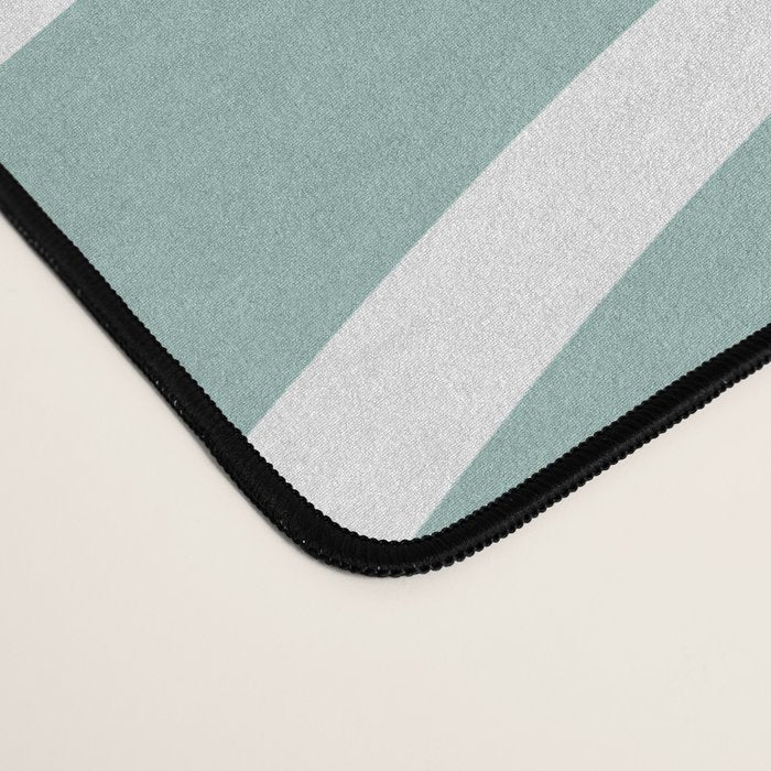 Wavy Stripes XXXVII - Sage Green Desk Mat Gallery Image 4