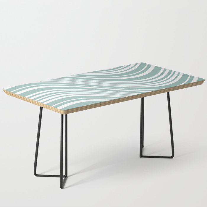 Wavy Stripes XXXVII - Sage Green Coffee Table Gallery Image 1