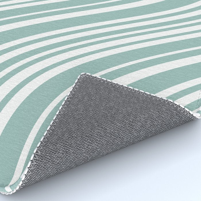 Wavy Stripes XXXVII - Sage Green Rug Gallery Image 4