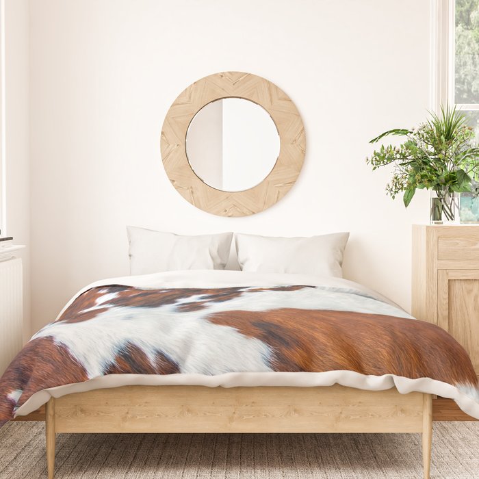 Rustic cow faux fur, cowhide Duvet Cover Gallery Image 3