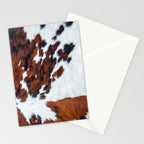Rustic cow faux fur, cowhide Stationery Card Gallery Image 2