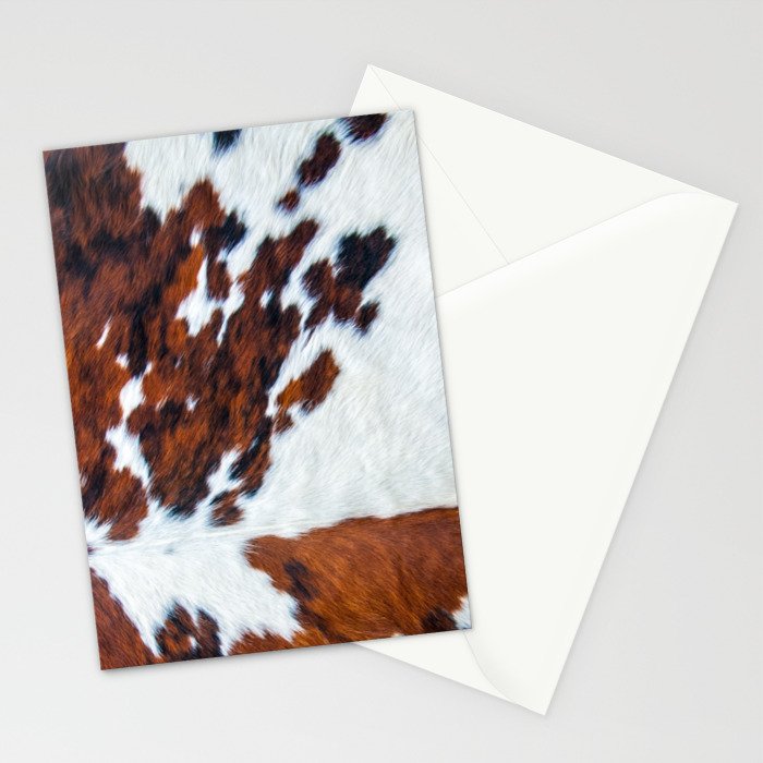 Rustic cow faux fur, cowhide Stationery Card Gallery Image 2