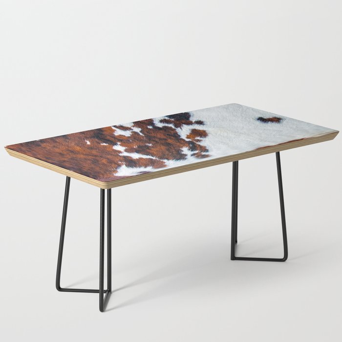 Rustic cow faux fur, cowhide Coffee Table Gallery Image 1