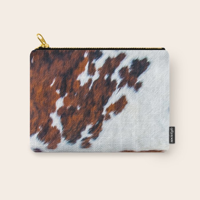 Rustic cow faux fur, cowhide Carry All Pouch Gallery Image 1