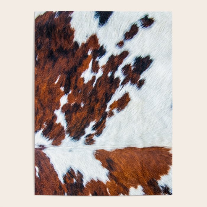 Rustic cow faux fur, cowhide Poster Gallery Image 4