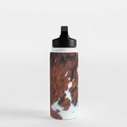 Rustic cow faux fur, cowhide Water Bottle Gallery Image 3