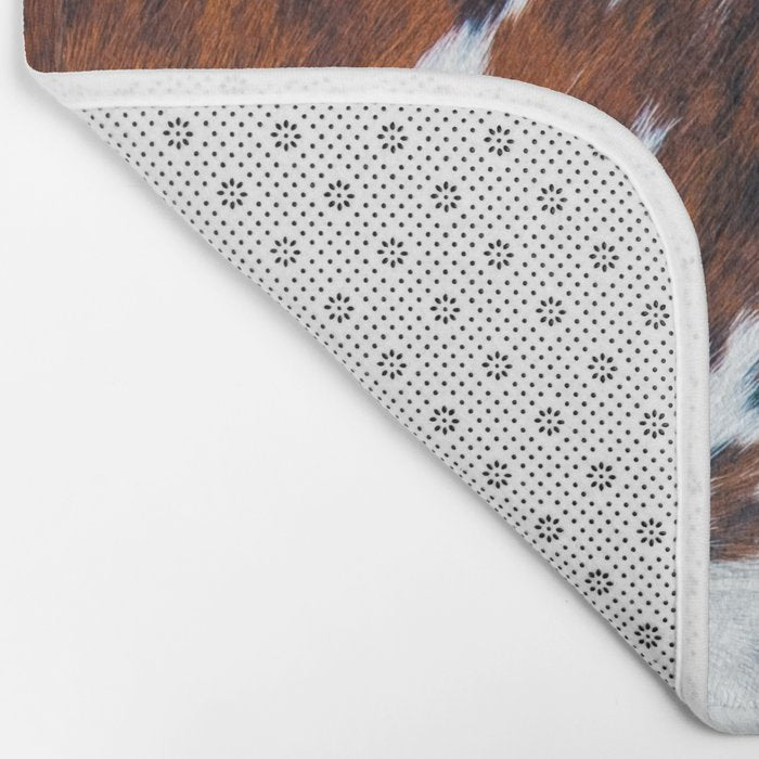 Rustic cow faux fur, cowhide Bath Mat Gallery Image 2