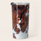 Rustic cow faux fur, cowhide Travel Mug Gallery Image 3