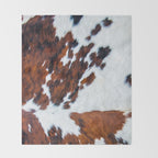 Rustic cow faux fur, cowhide Throw Blanket Gallery Image 2