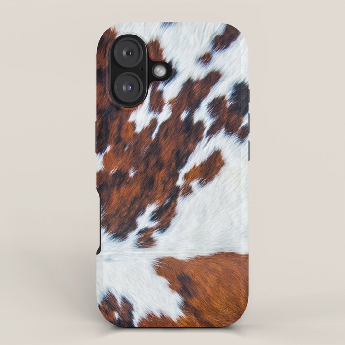 Rustic cow faux fur, cowhide iPhone Case Gallery Image 1