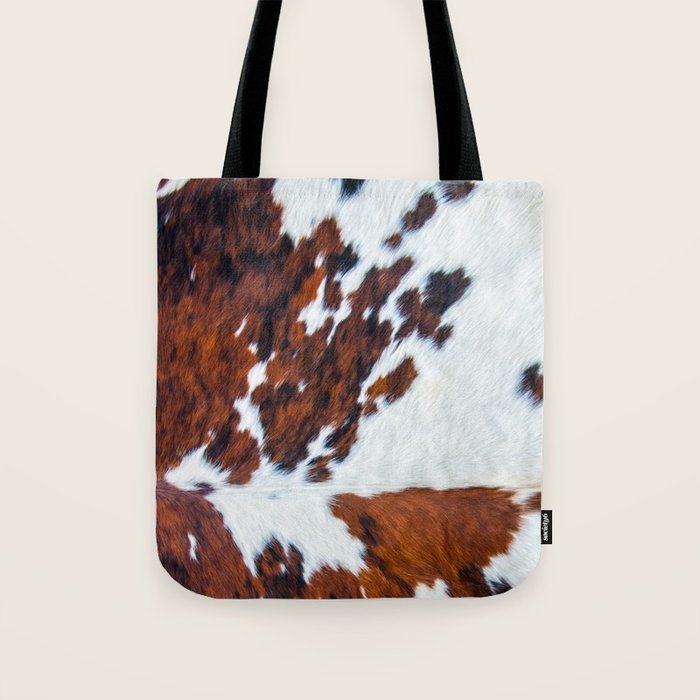 Rustic cow faux fur, cowhide Tote Bag Gallery Image 1