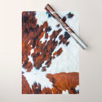 Rustic cow faux fur, cowhide Wrapping Paper Gallery Image 1