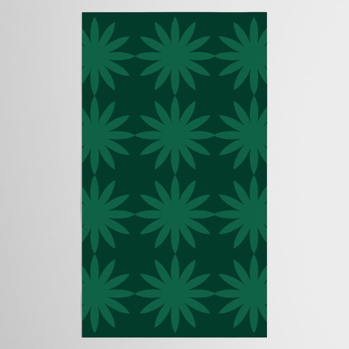 Emerald star flower Tablecloth Gallery Image 2