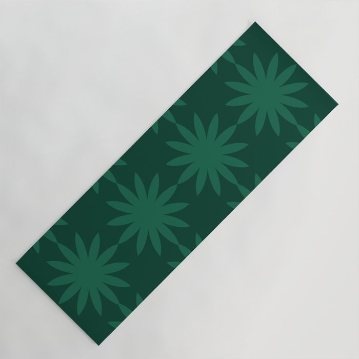 Emerald star flower Yoga Mat Gallery Image 1