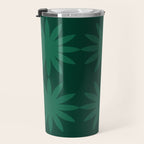 Emerald star flower Travel Mug Gallery Image 3