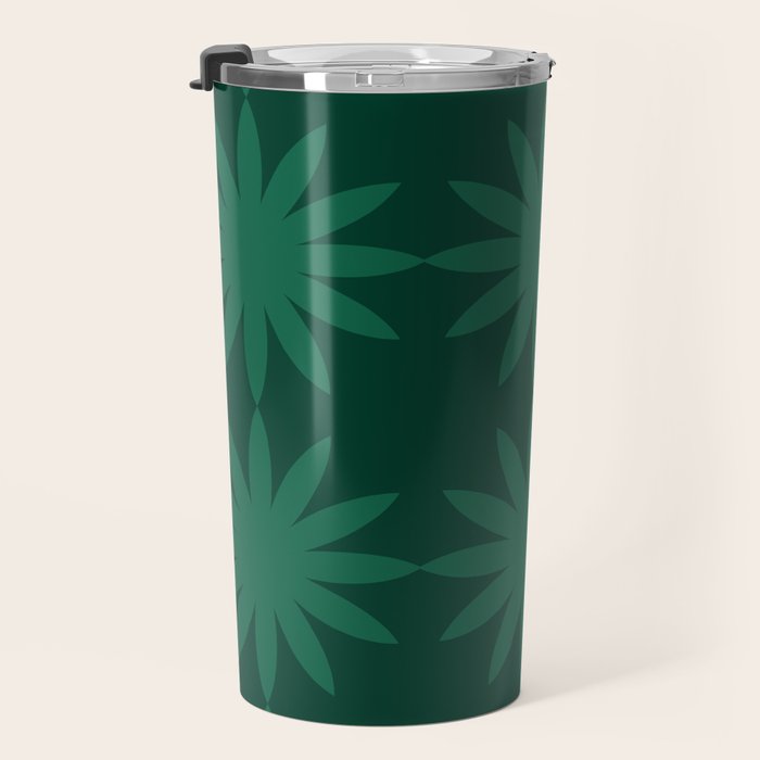 Emerald star flower Travel Mug Gallery Image 3